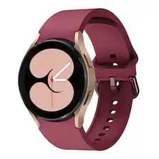 Front. StrapsCo - Sports Strap Silicone Rubber Watch Band For Samsung Galaxy Watch 5 - White.