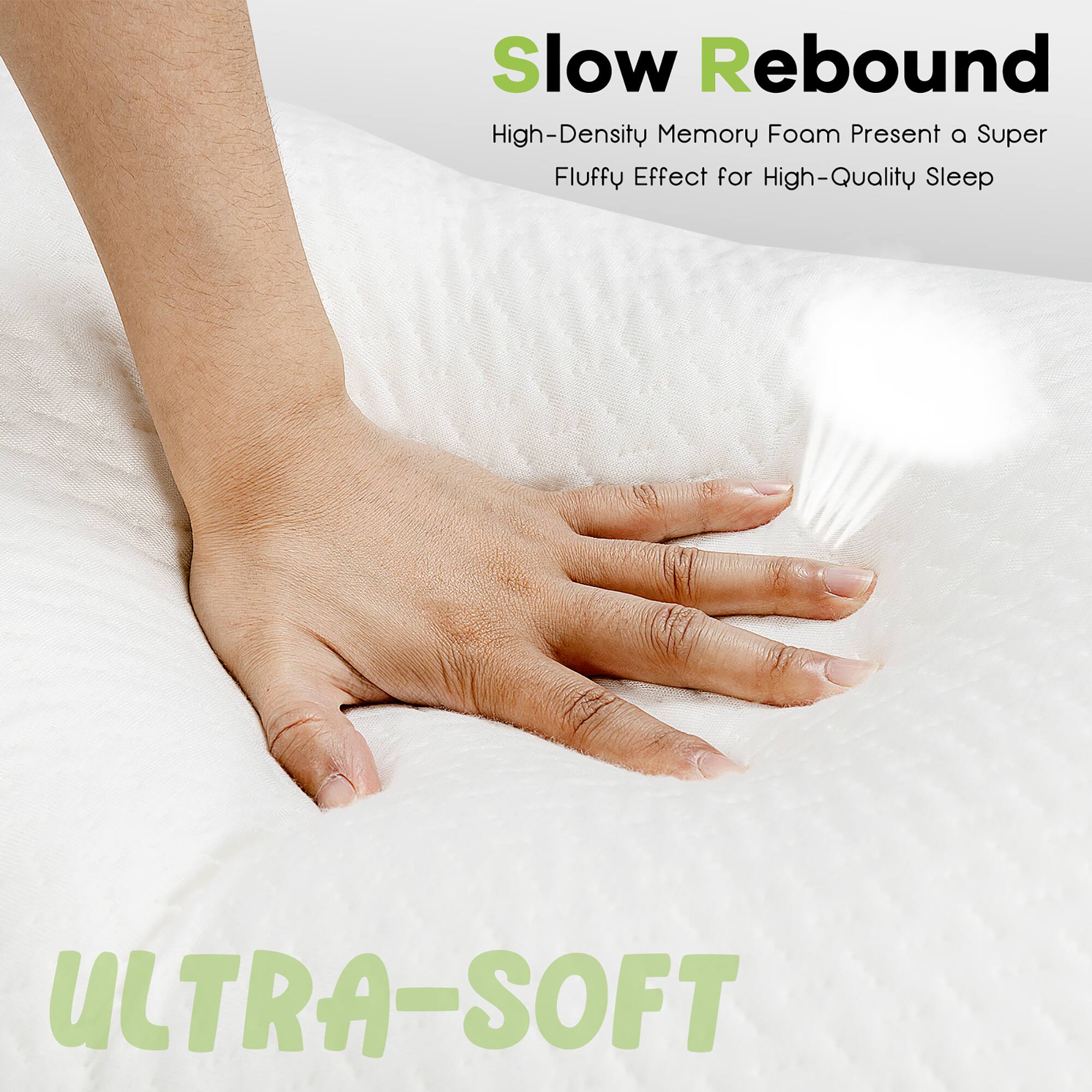 Slow Rebound  
High-Density Memory Foam Present a Super Fluffy Effect for High-Quality Sleep  

ULTRA-SOFT