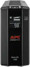 Front. APC - Back-UPS Pro BX1000M-LM60 1KVA Tower UPS - Black.