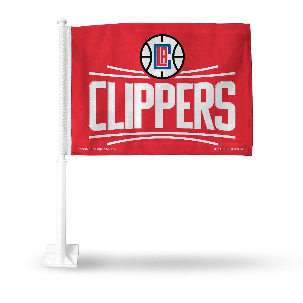 Rico Industries - Los Angeles Clippers 14x19 Double Sided Window Mount Car Flag - Multi