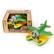 The image features a green and yellow toy airplane, which is a part of the Seaplane collection. The toy is made of 100% recycled plastic and is designed for both land and water use. The Seaplane is an eco-friendly toy that is both fun and educational for children. The toy is displayed on a white background, showcasing its vibrant colors and unique design.