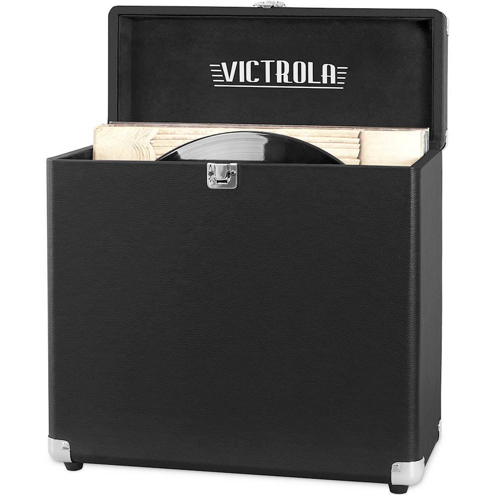 Alt View 11. Victrola - Storage Case for Vinyl Turntable Records - Black.
