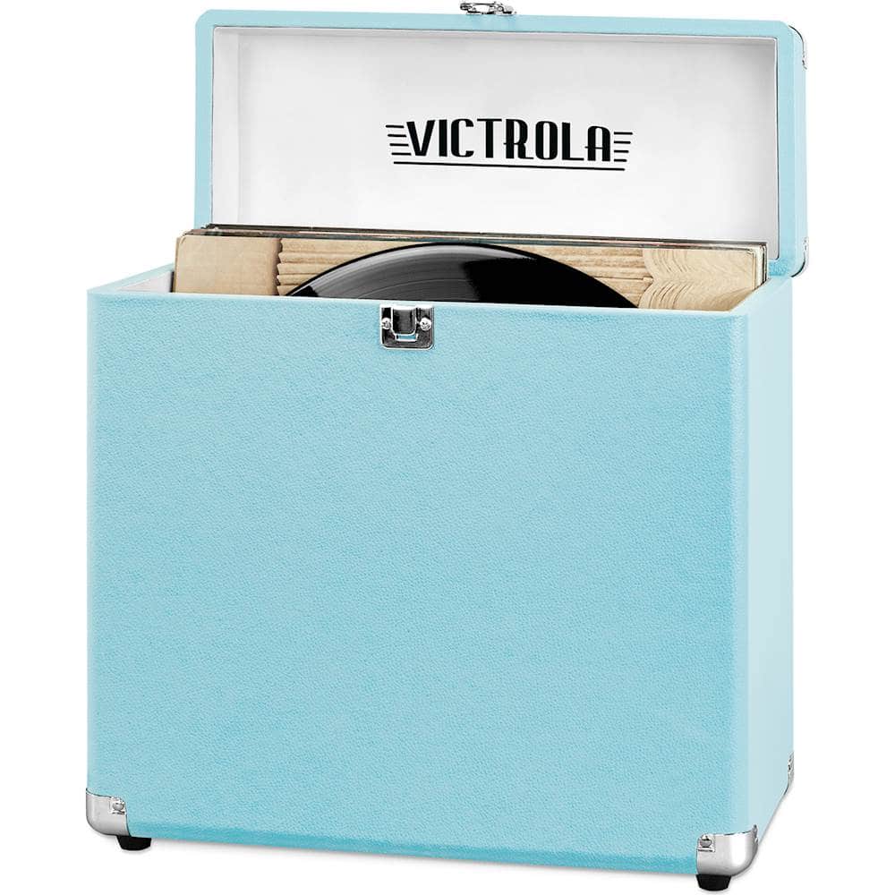 Alt View 11. Victrola - Storage Case for Vinyl Turntable Records - Turquoise.