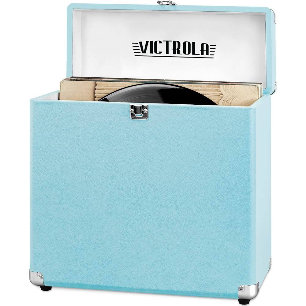Alt View 11. Victrola - Storage Case for Vinyl Turntable Records - Turquoise.