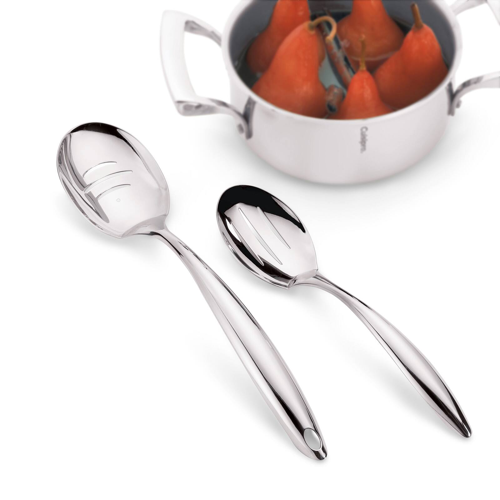 Alt View 2. Cuisipro - Stainless Steel Mini Tempo Slotted Serving Spoon - Silver.