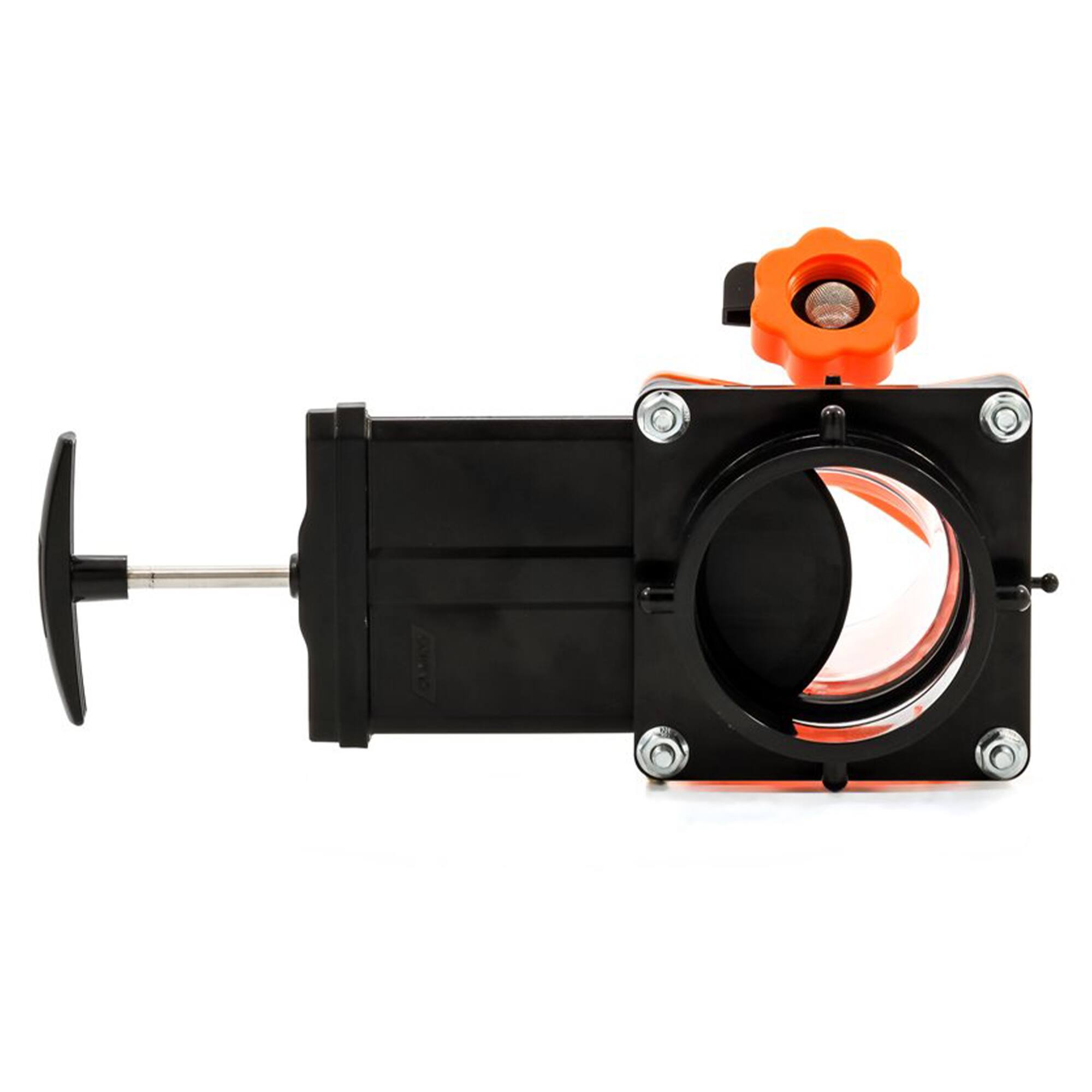 Alt View 1. Camco - Camco Rhino Blaster Pro Clear Elbow RV Trailer Holding Tank Rinser w/Gate Valve - Black.