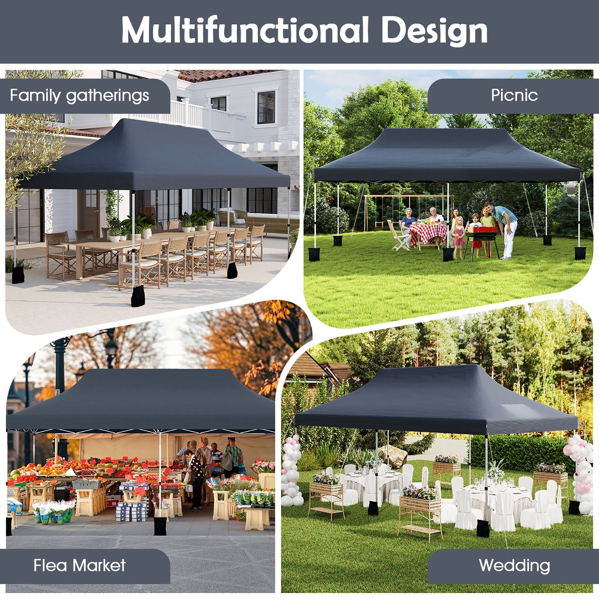 Multifunctional Design

- Family gatherings
- Picnic
- Flea Market
- Wedding