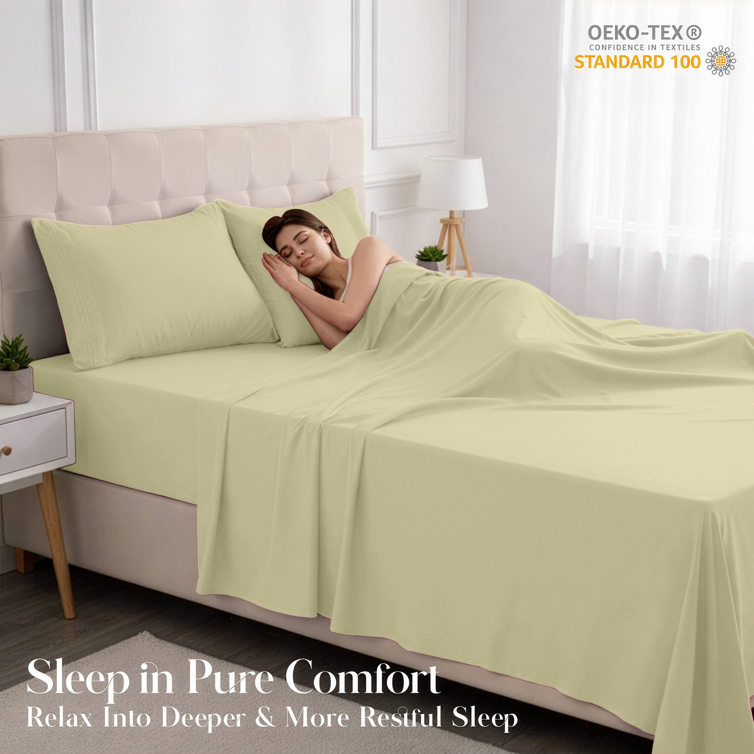 - OEKO-TEX® CONFIDENCE IN TEXTILES STANDARD 100
- Sleep in Pure Comfort
- Relax Into Deeper & More Restful Sleep