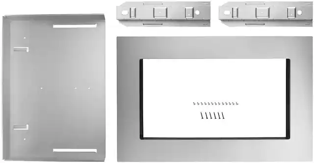 Front. Whirlpool - 26.9" Trim Kit - Stainless steel.