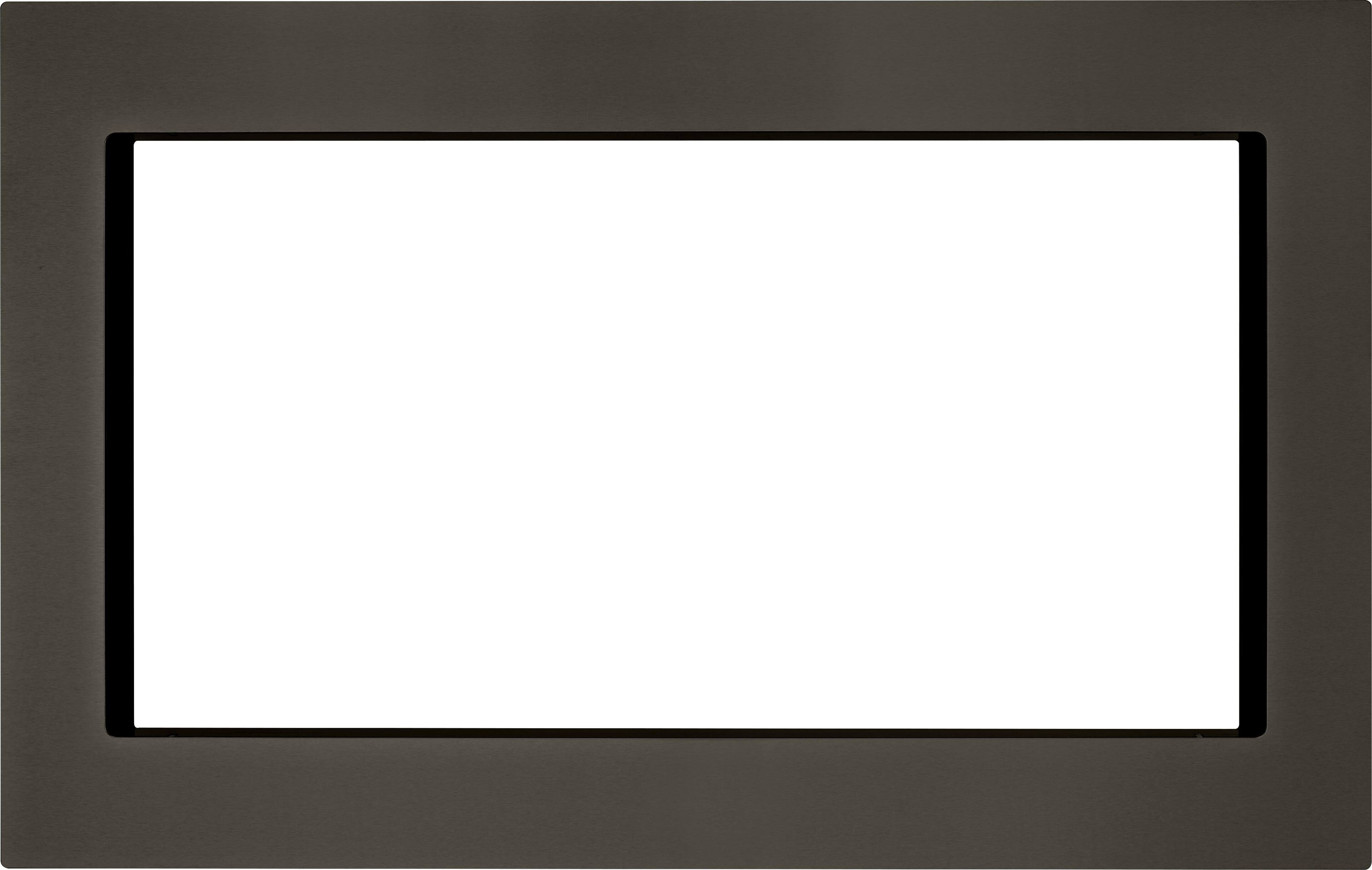 Front. Whirlpool - 30" Trim Kit - Black stainless steel.