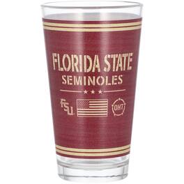 Indigo Falls - Florida State Seminoles 16oz. OHT Military Appreciation Pint Glass - Multicolor