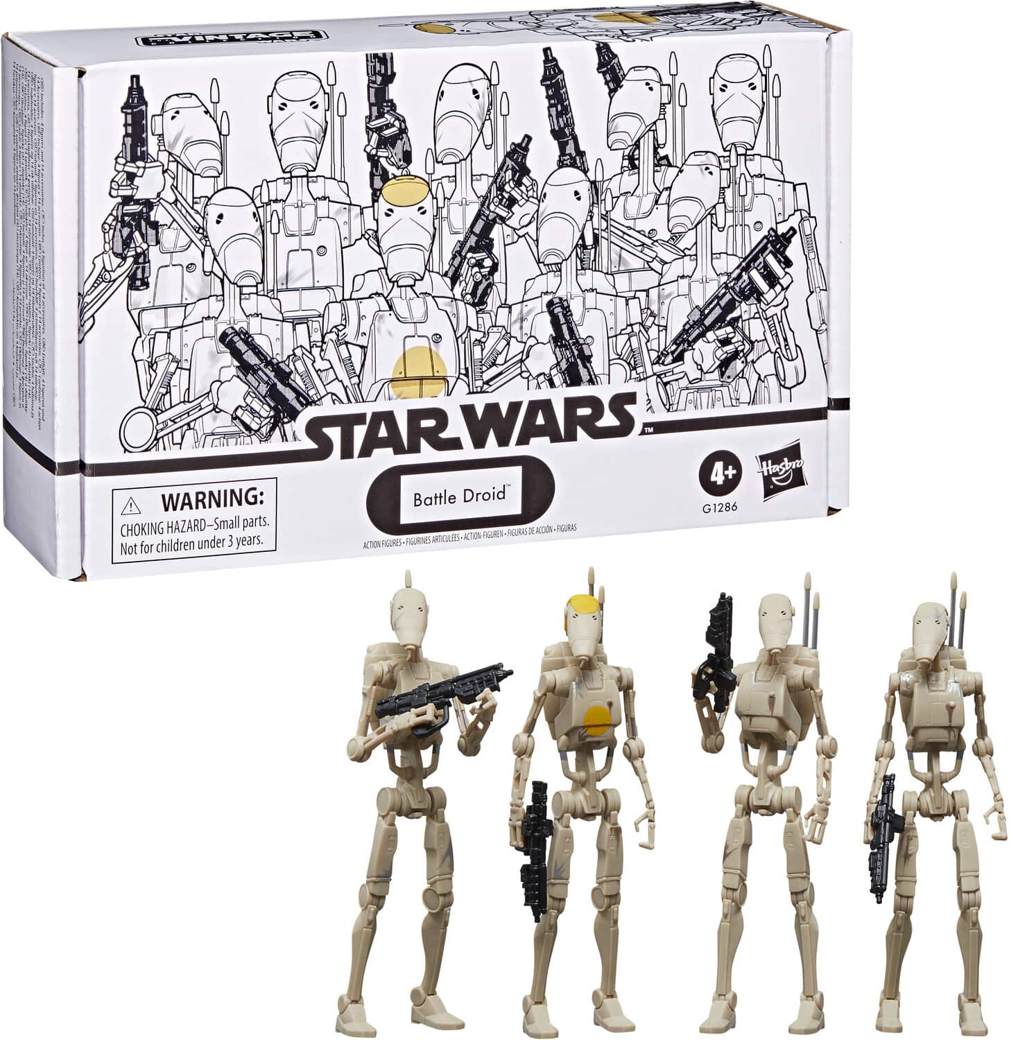 Hasbro - Star Wars: The Phantom Menace - Vintage Collection - Battle Droid Action Figure 4-Pack - COLLECTIBLES - Multicolor price history on PriceWatchPro