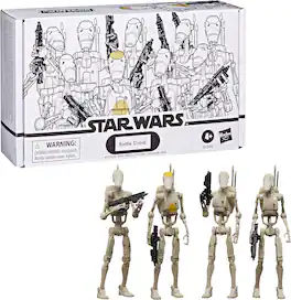 Hasbro - Star Wars: The Phantom Menace - Vintage Collection - Battle Droid Action Figure 4-Pack - COLLECTIBLES - Multicolor