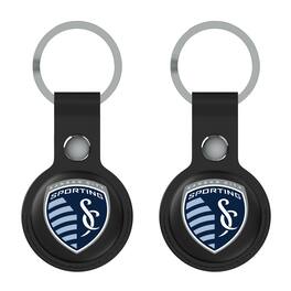 Keyscaper - Sporting Kansas City Sporting Kansas City Two-Pack Insignia AirTag Holders - No Size - Black