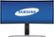 Front Zoom. Samsung - 34" Curved HD 21:9 Ultrawide Monitor - Glossy Black.