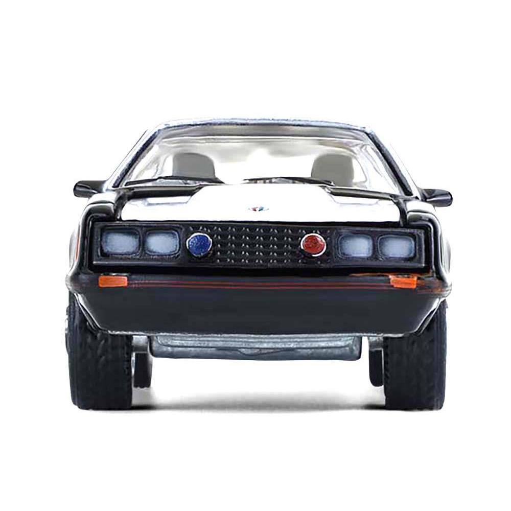 Back. Greenlight - 1982 Ford Mustang SSP Texas DPS Highway Patrol Black White Hood Top 1/64 Diecast Model Hobby Exclusive Series - Black with White.