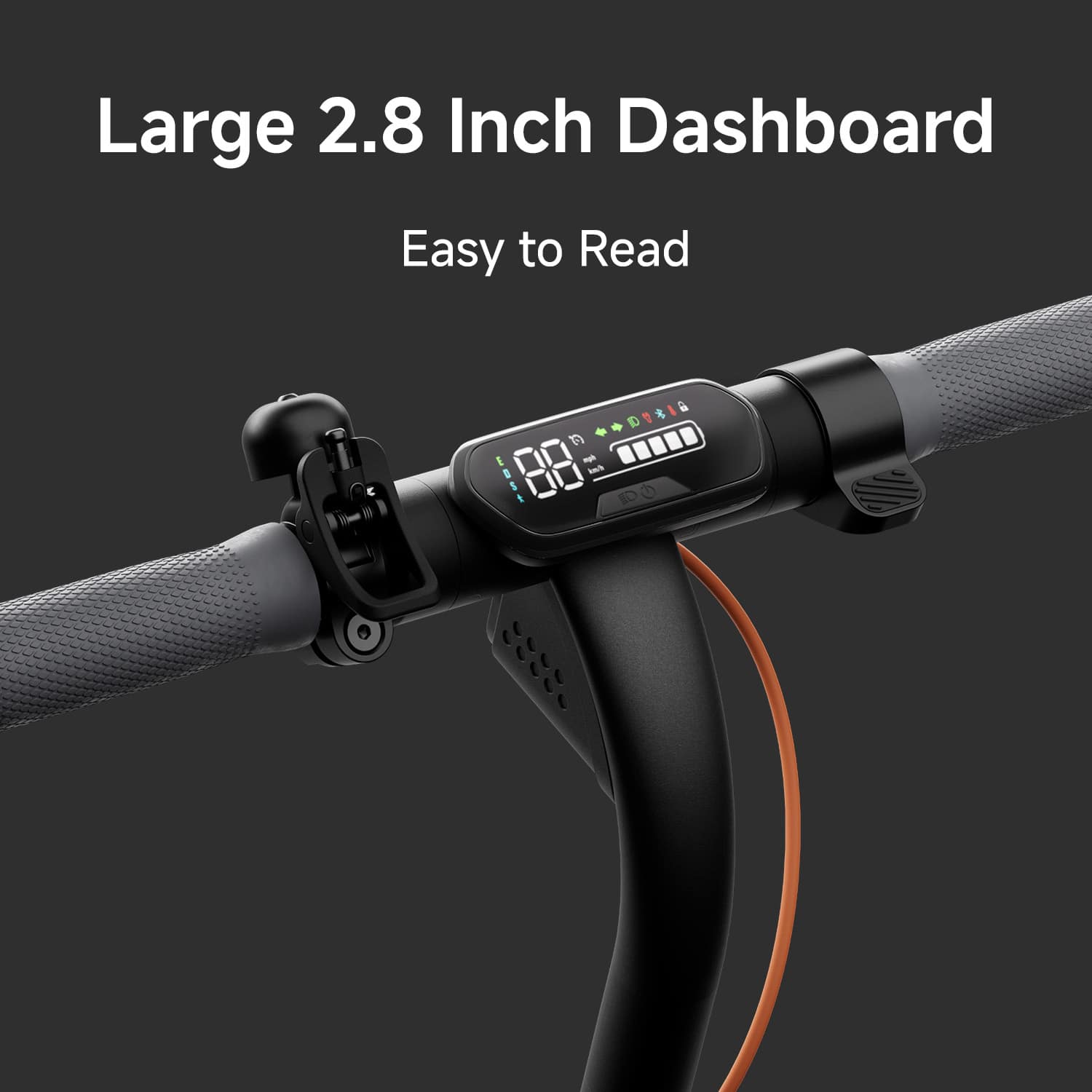 Large 2.8 Inch Dashboard Easy to Read