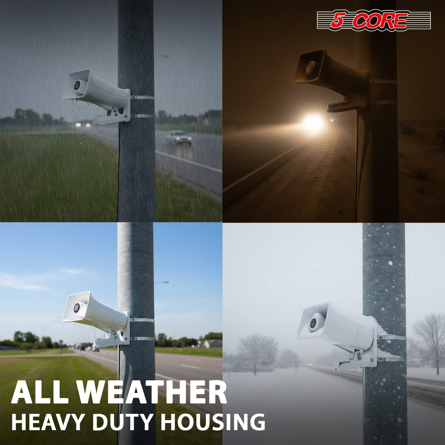 5 CORE  
ALL WEATHER HEAVY DUTY HOUSING