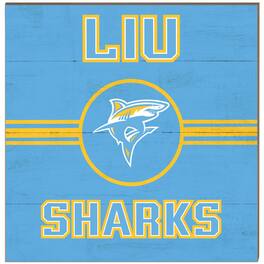 Jardine - LIU Sharks 10" x 10" Retro Team Sign - Light Blue