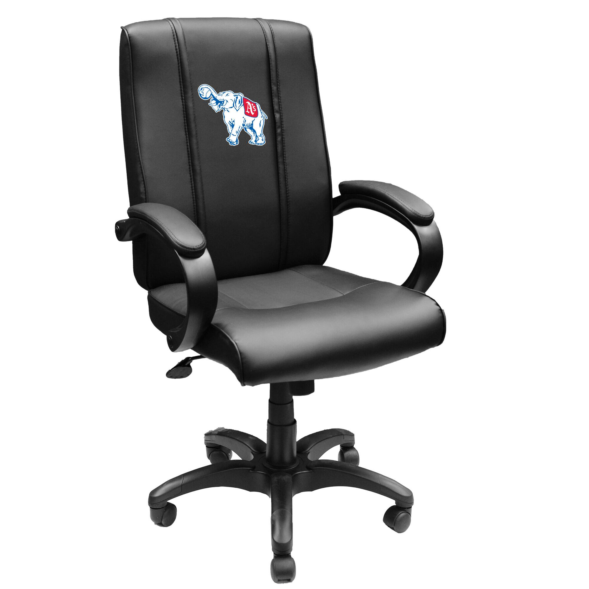 Front. DreamSeat - Black Athletics Logo Office Chair 1000 - Black.