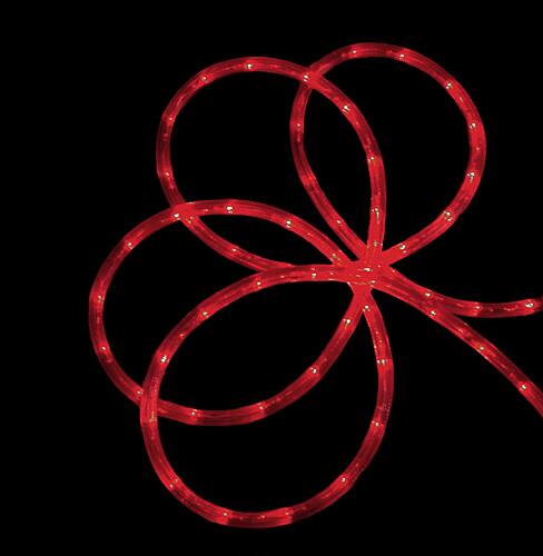 Front. Northlight - Commercial Grade LED Outdoor Christmas Spool Rope Lights - Red - 288' Clear Wire - Clear.