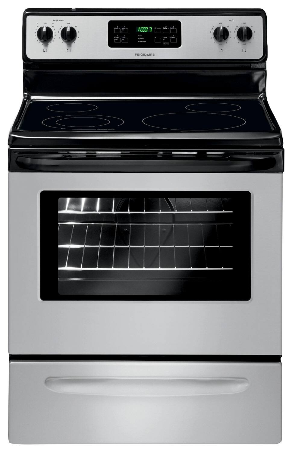 Frigidaire - 5.3 Cu. Ft. Self-Cleaning Freestanding Electric Range - Stainless Steel