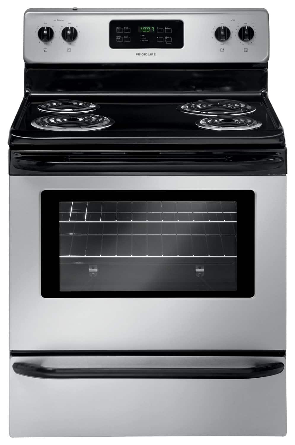 Front. Frigidaire - 5.3 Cu. Ft. Self-Cleaning Freestanding Electric Range - Silver Mist.