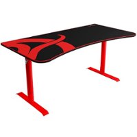 Arozzi - Arena Ultrawide Curved Gaming Desk - Red with Black Accents - Front_Zoom
