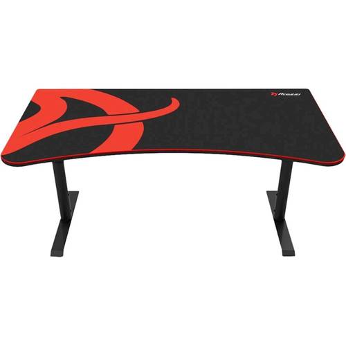 Photo 1 of Arozzi - Arena Ultrawide Curved Gaming Desk - Black with Red Accents