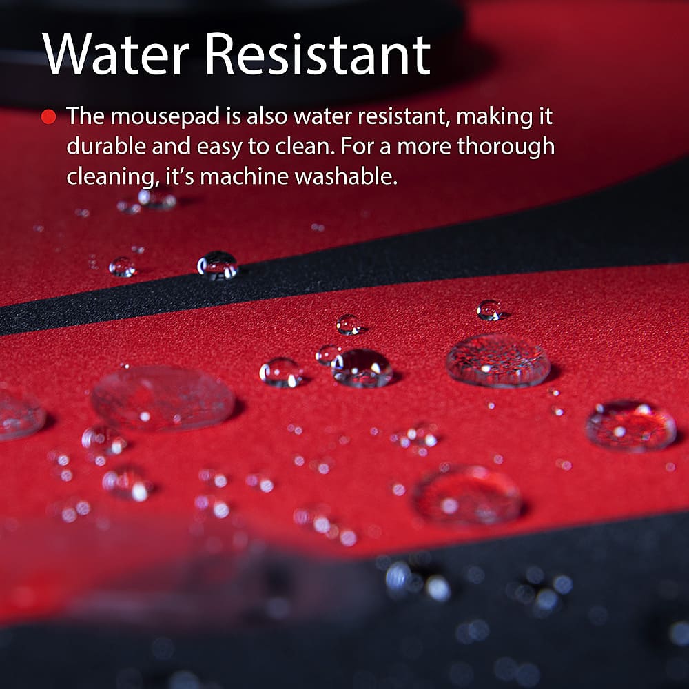 Alt View 16. Arozzi - Arena Ultrawide Curved Gaming Desk - Black with Red Accents.