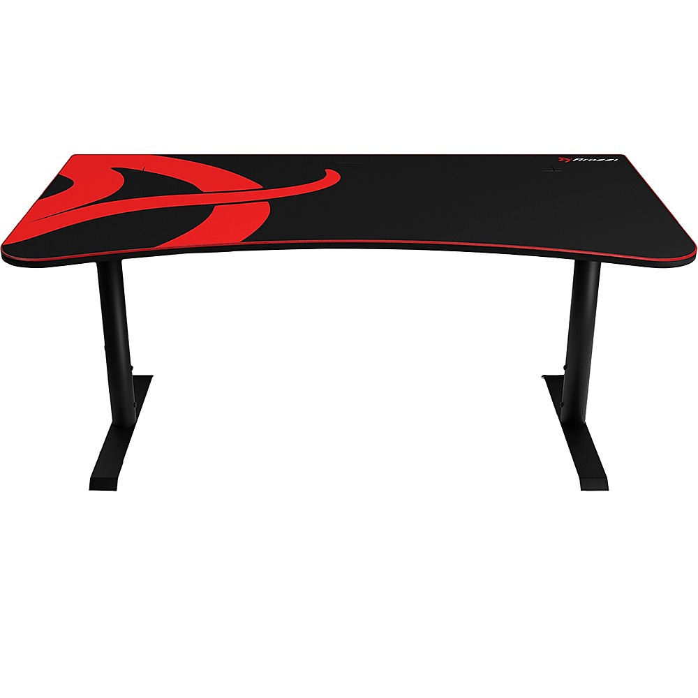 Arozzi Arena Ultrawide Curved Gaming Desk Black with Red Accents  ARENA-NA-BLACK - Best Buy