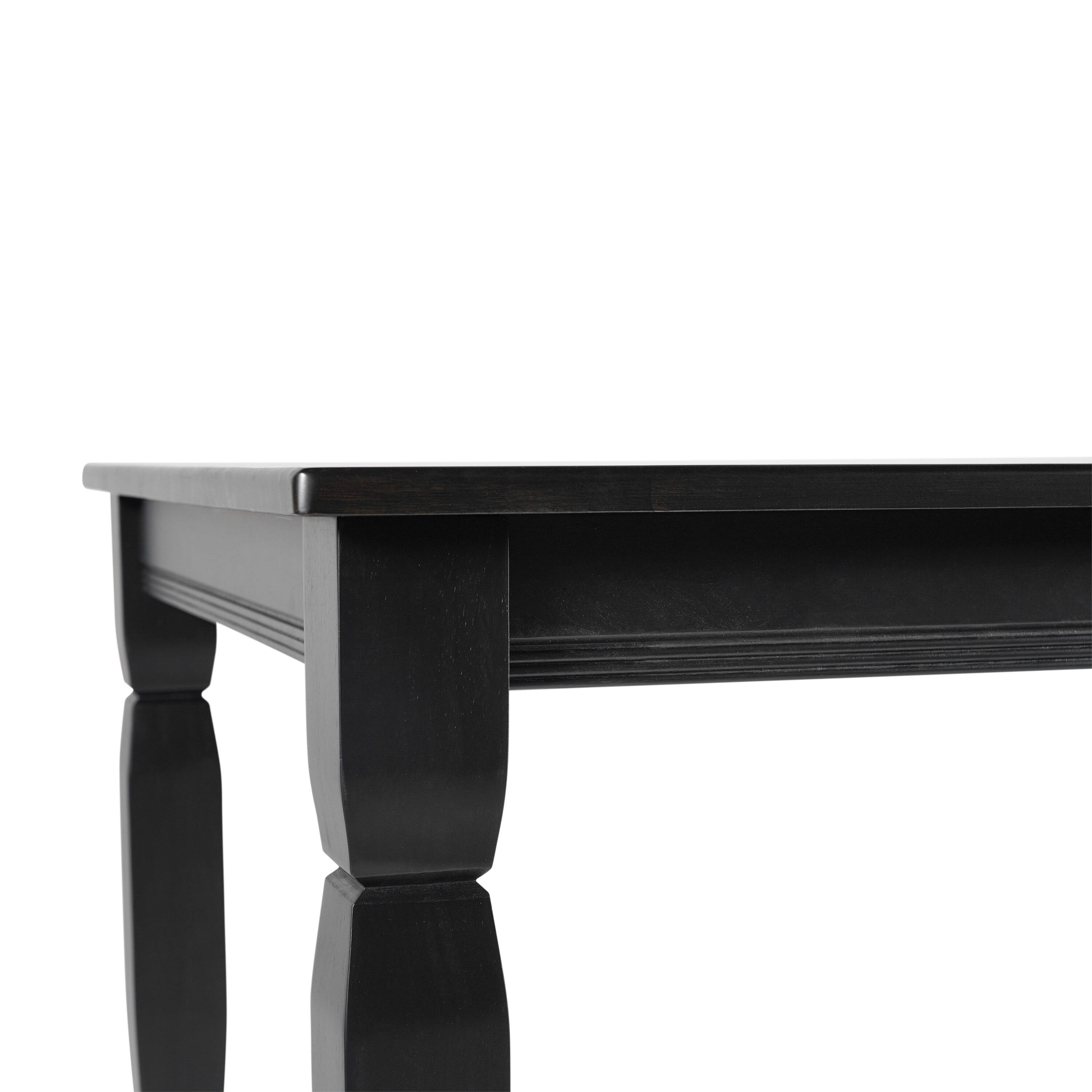 Alt View 8. Emma + Oliver - Milford Wooden Dining Table with Turned Wooden Legs - Black Matte.
