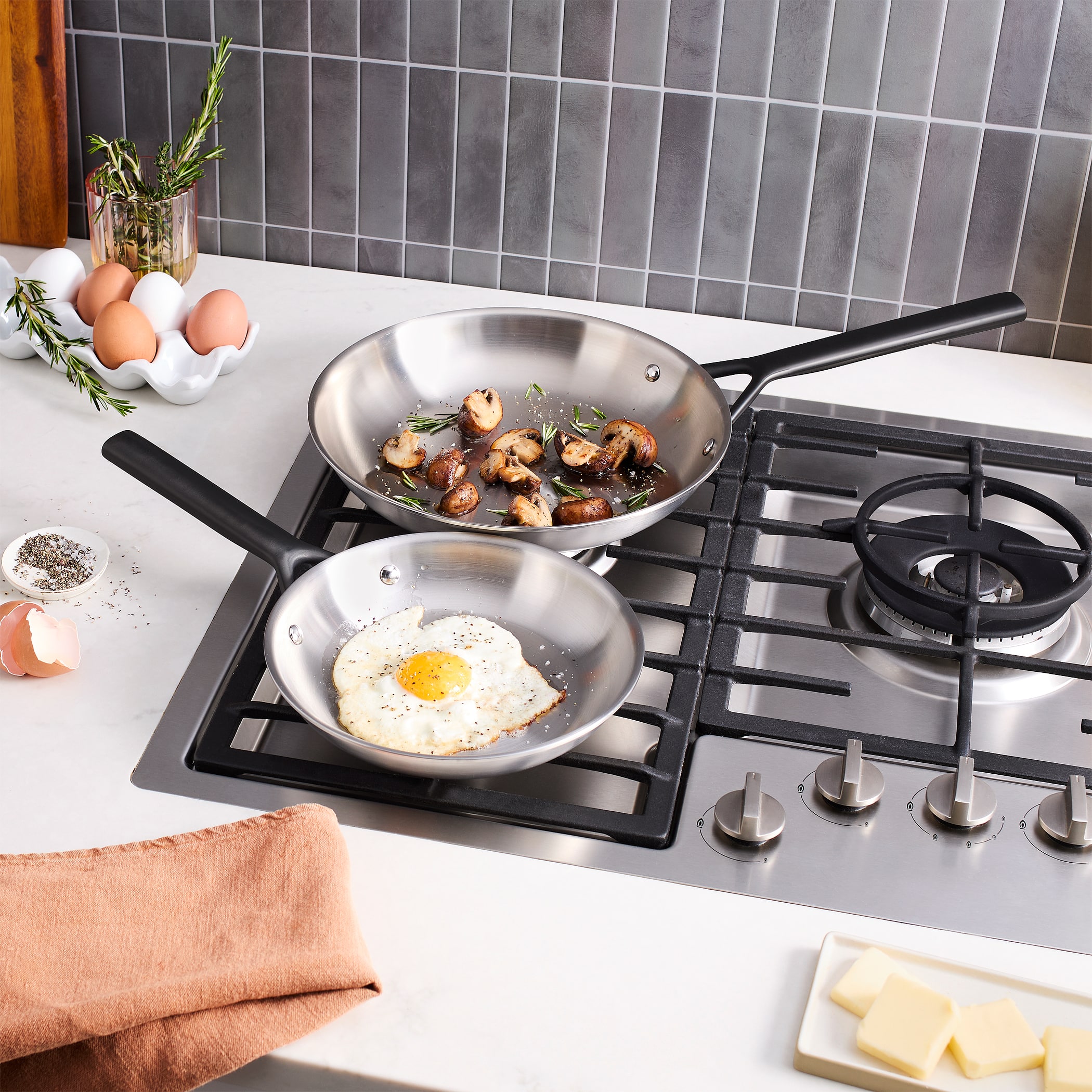 ZWILLING Milano 2 pc Fry Pan Set Stainless Steel 1035344 - Best Buy
