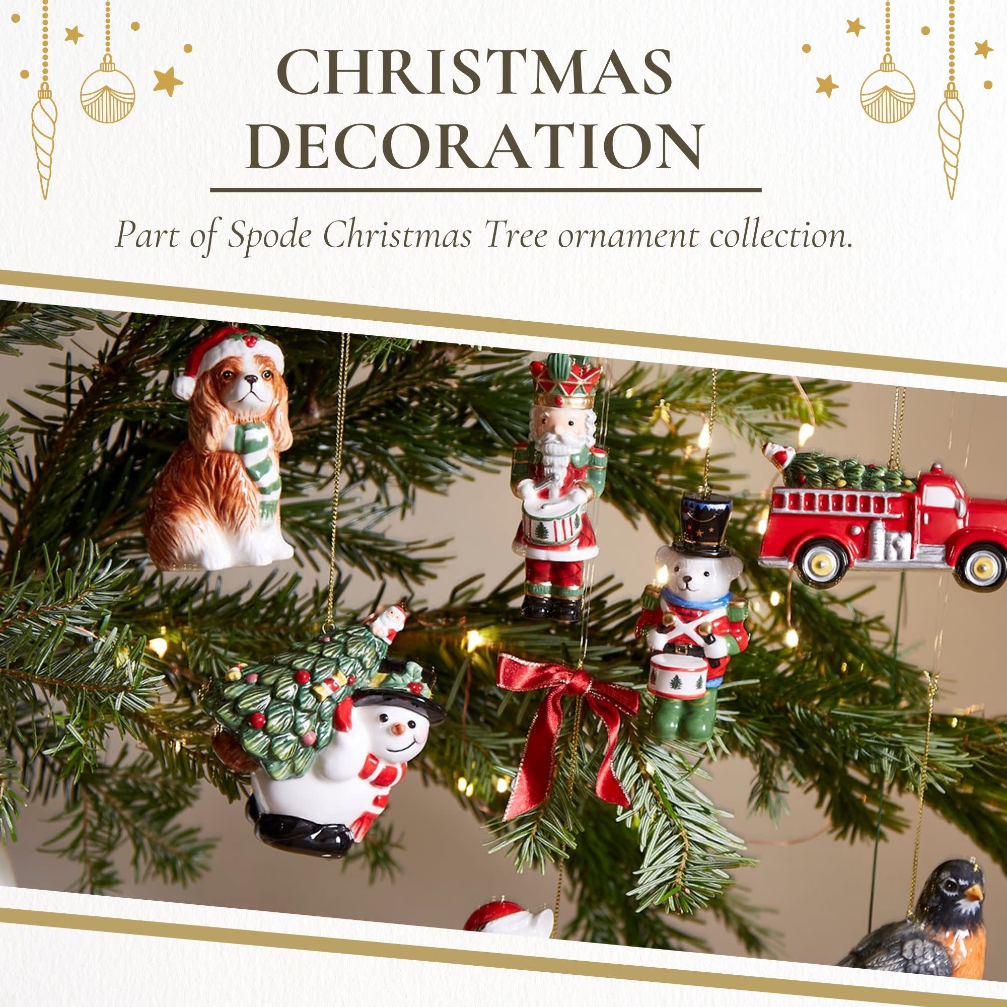 CHRISTMAS DECORATION  
Part of Spode Christmas Tree ornament collection.