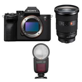 Bundle - Sony - Alpha a7R V Camera w/FE 24-70mm f/2.8 GM II Lens, w/External Flash Kit