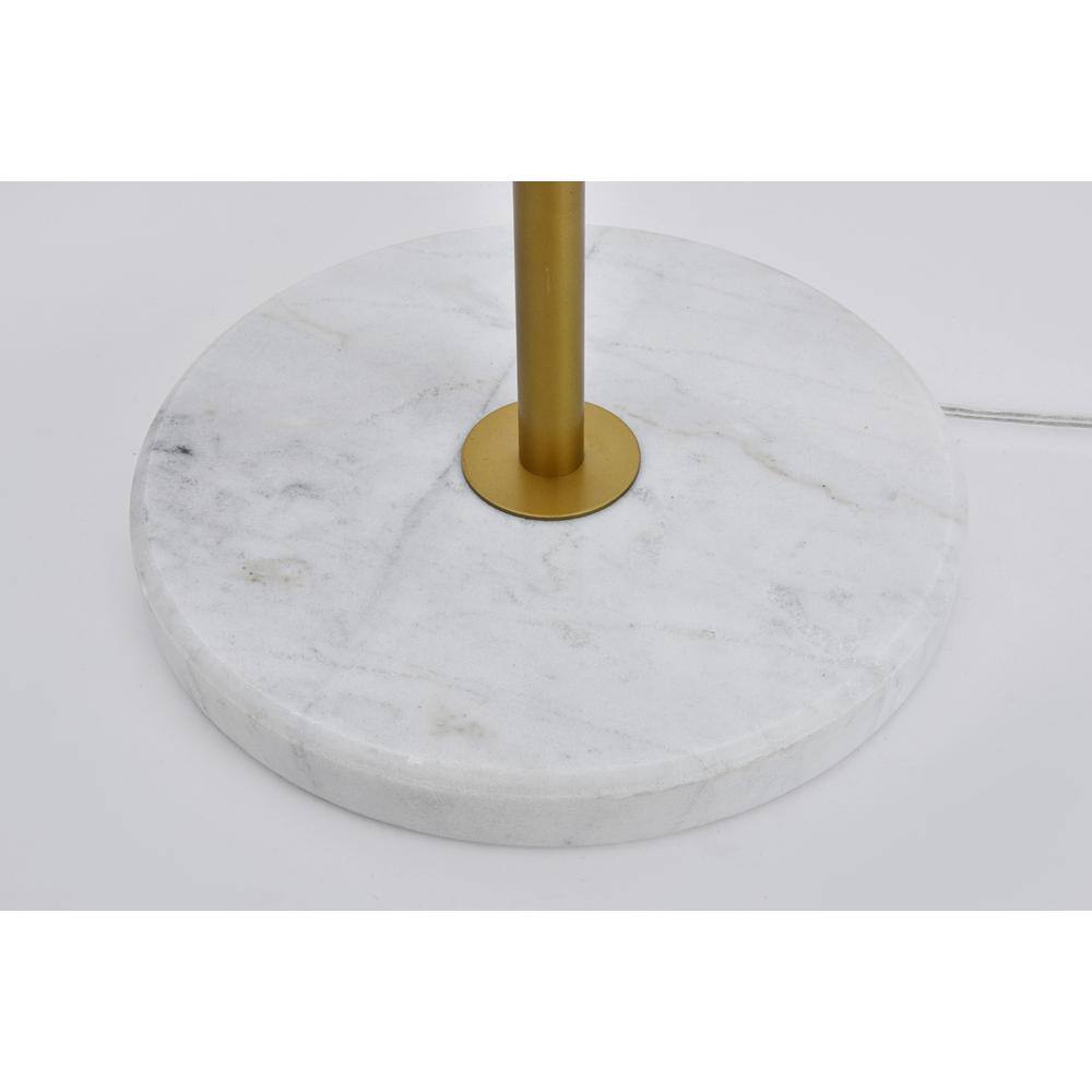 Angle. Living District - Eclipse 3 Lights Brass Floor Lamp With Clear Glass - Brass And Clear.