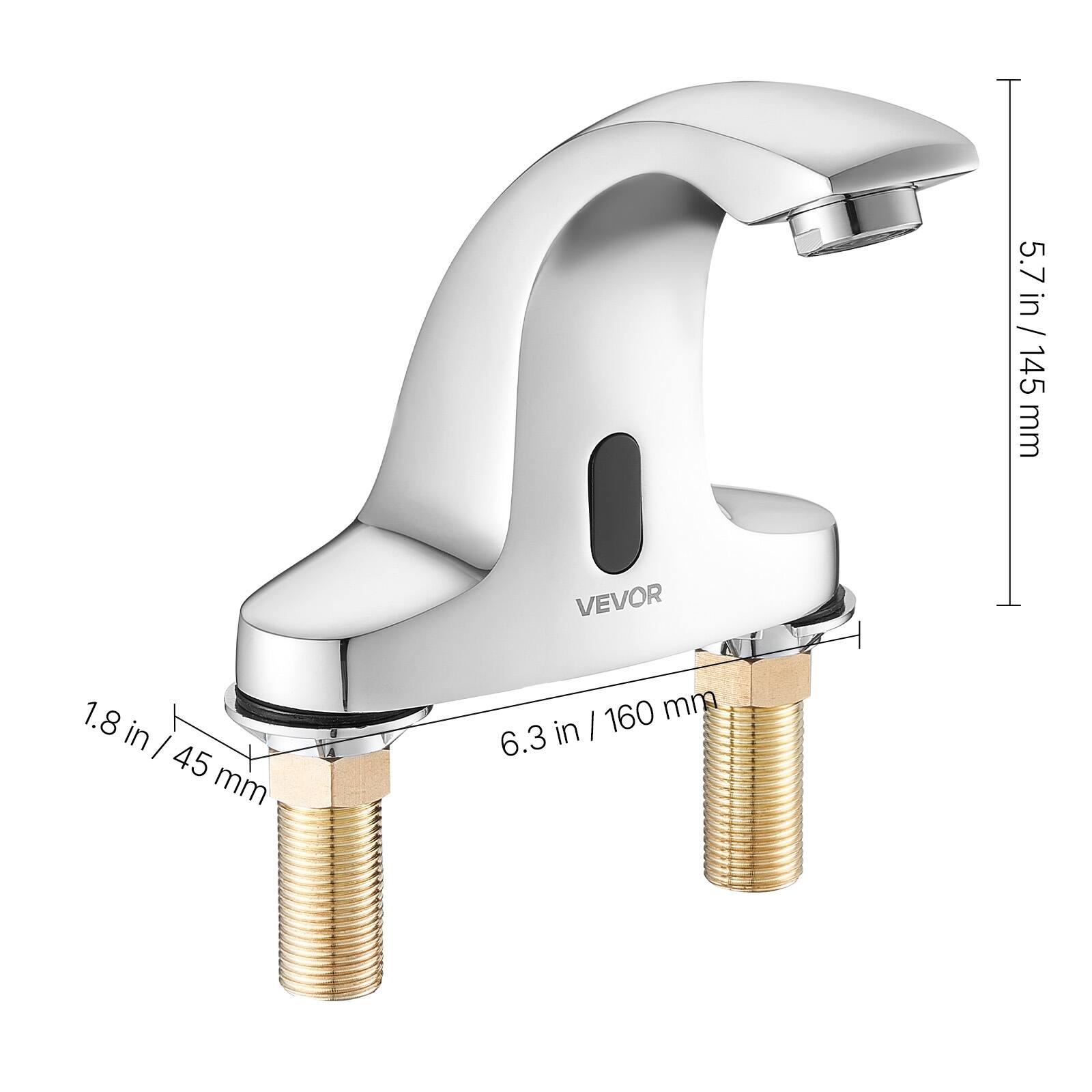 5.7 in / 5.7 in / 145 mm  
VEVOR  
1.8 in / 45 mm  
6.3 in / 160 mm