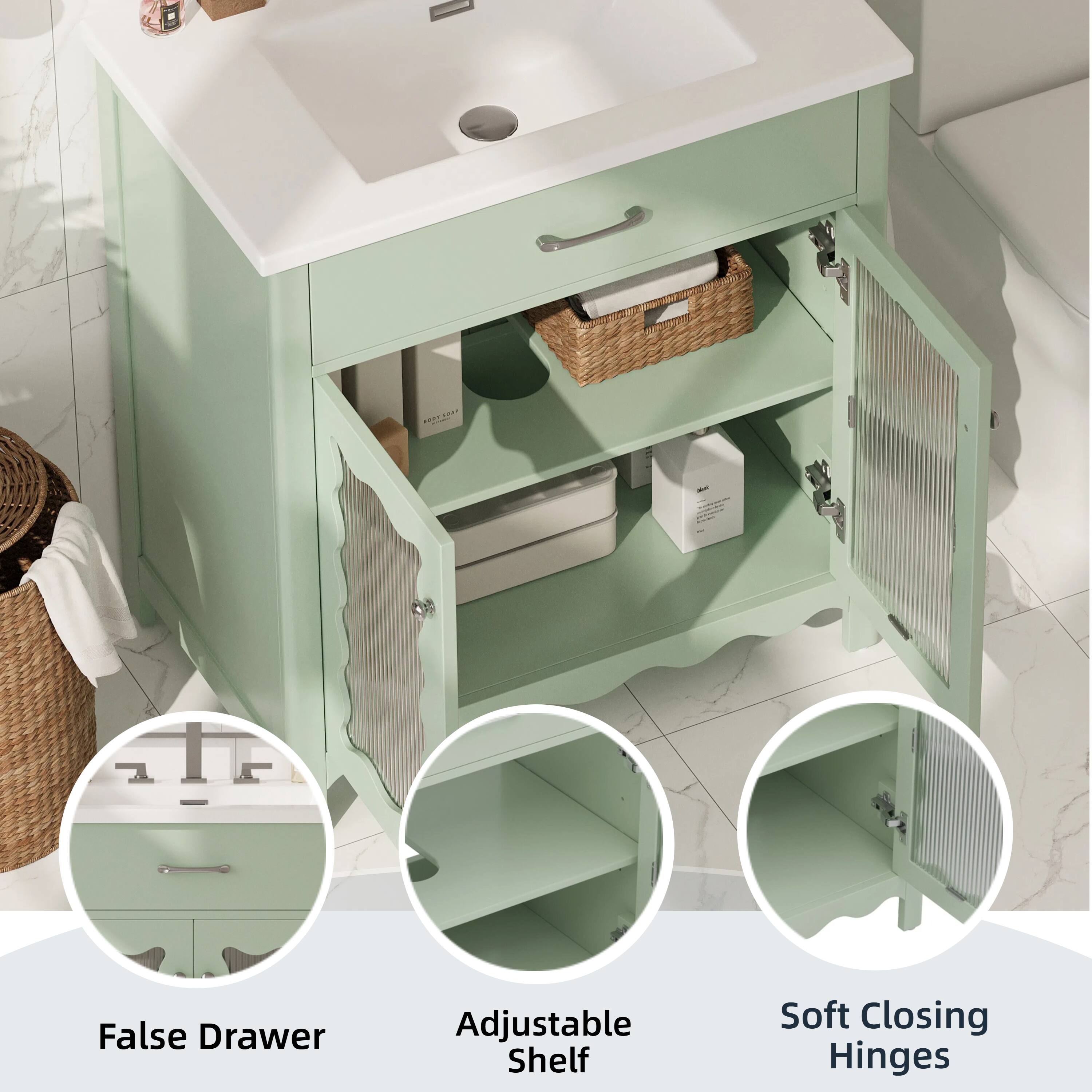 False Drawer Adjustable Shelf Soft Closing Hinges