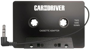 Car and Driver - Car Cassette Deck Digital Audio Adapter with 3.5mm AUX plug - Black - Front_Zoom