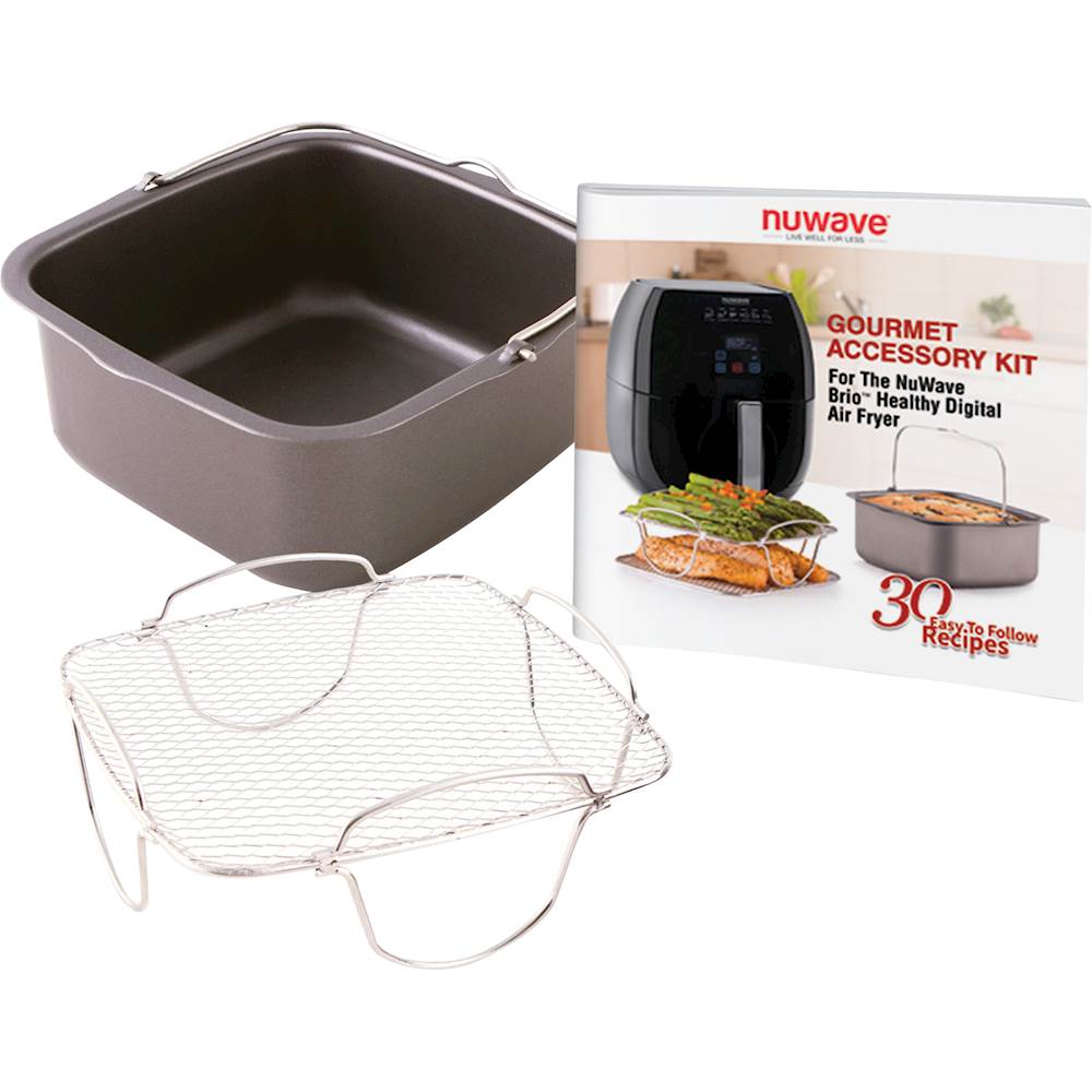 NuWave - Brio Gourmet Accessory Kit - Charcoal/Stainless Steel