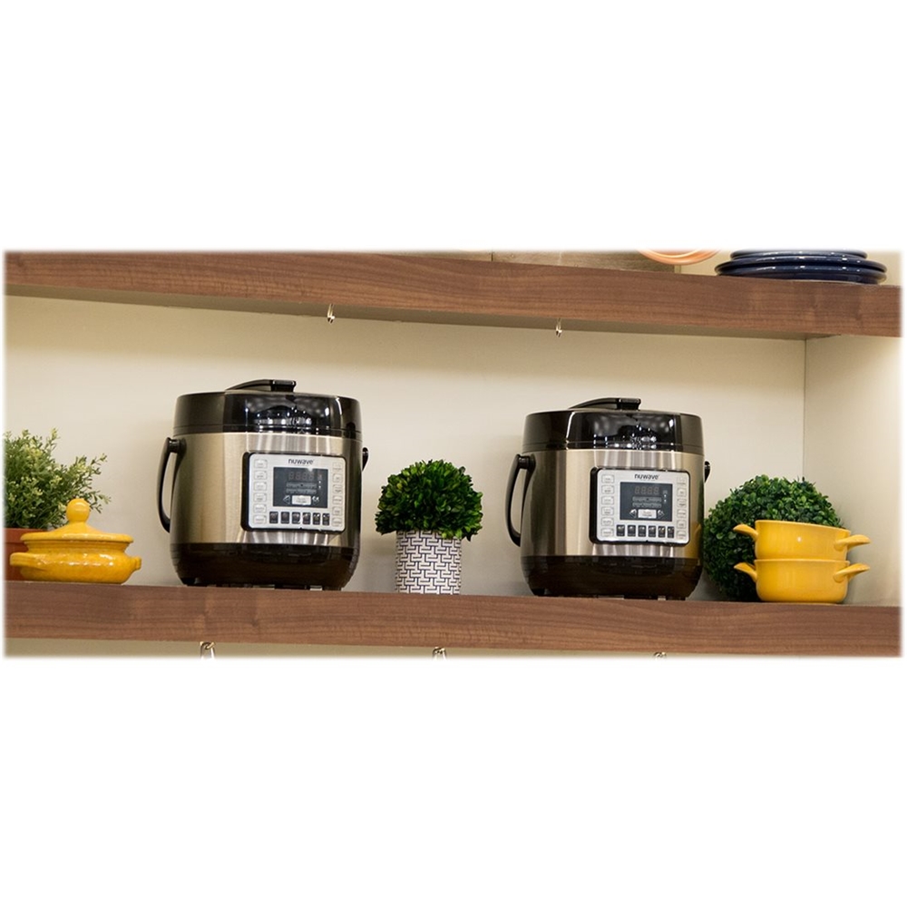 Left View: NuWave - Nutri-Pot 6qt Digital Pressure Cooker - Black/stainless