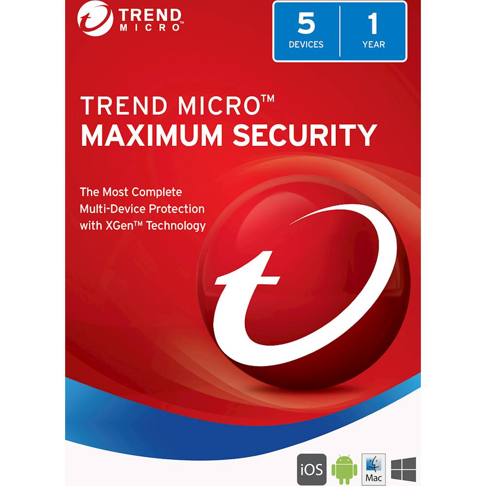 Trend Micro Maximum Security (5-Devices) (1-Year Subscription)