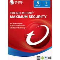 Trend Micro Maximum Security (5-Devices) (1-Year Subscription) - Android|Mac|Windows|iOS - Front_Zoom