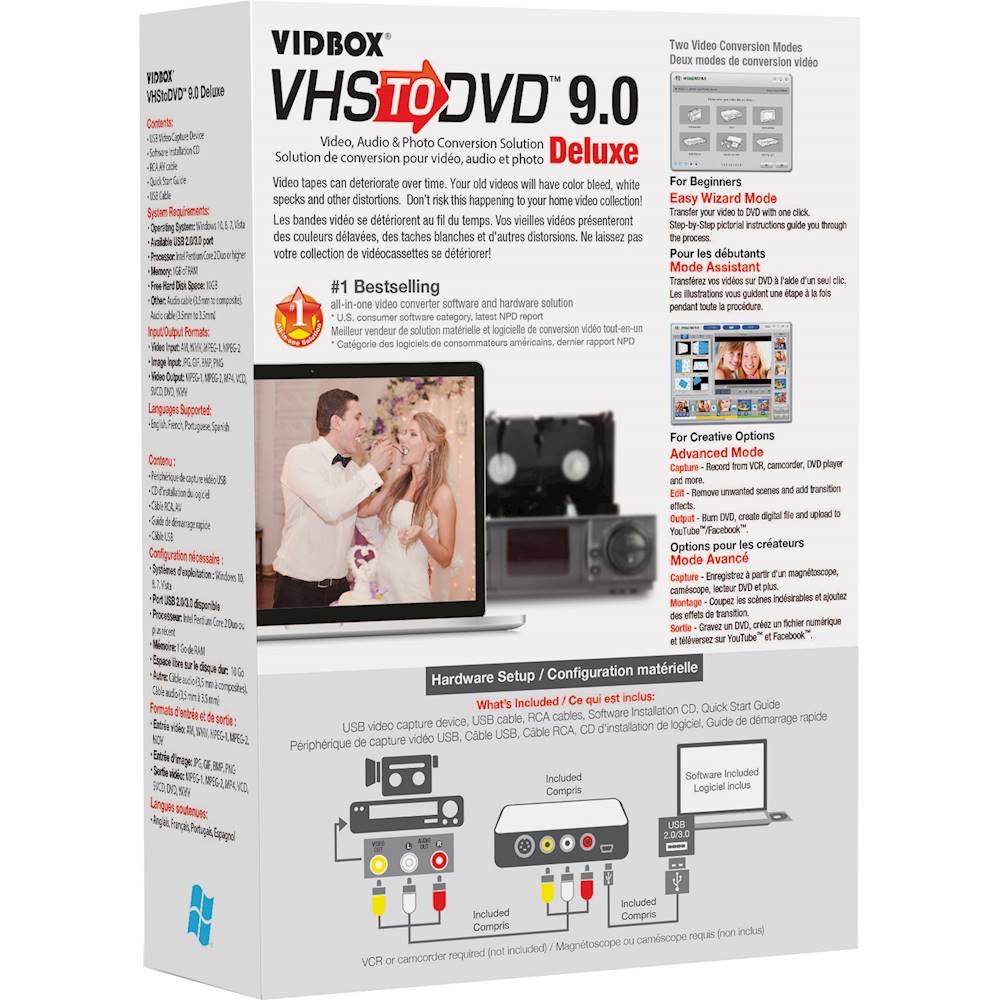 VIDBOX VHS to 9.0 Deluxe Windows - Best Buy
