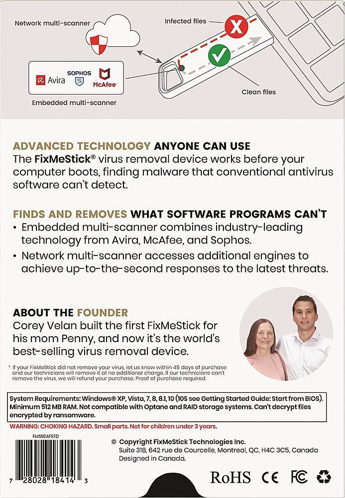 Alt View 11. FixMeStick - Virus Removal Device (3 Devices) (1-Year Subscription).