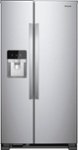 Front. Whirlpool - 21.4 Cu. Ft. Side-by-Side Refrigerator with Fingerprint Resistant - Stainless Steel.