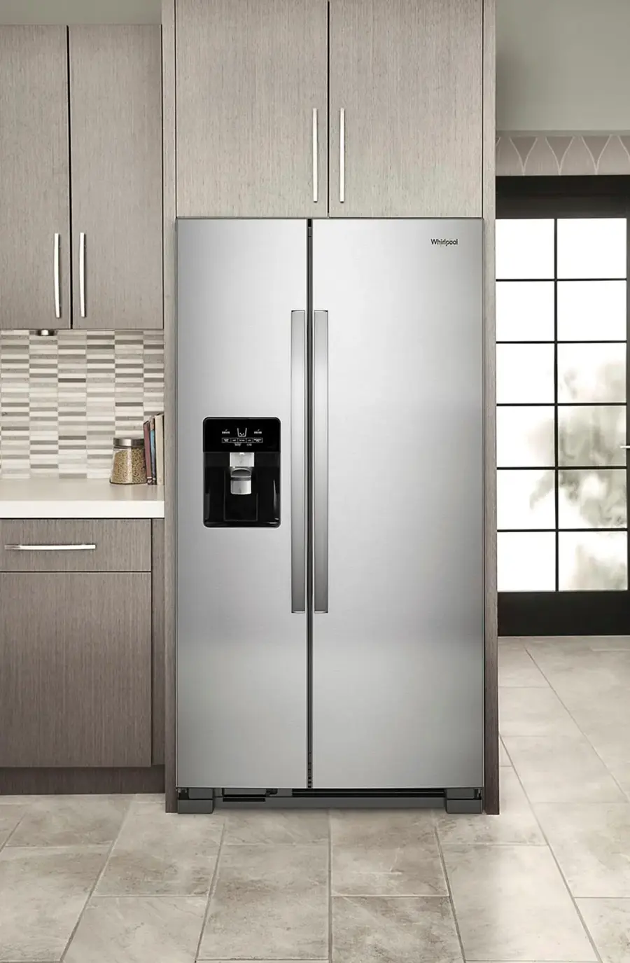 Alt View 18. Whirlpool - 21.4 Cu. Ft. Side-by-Side Refrigerator with Fingerprint Resistant - Stainless Steel.