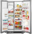 Alt View Zoom 2. Whirlpool - 21.4 Cu. Ft. Side-by-Side Refrigerator with Fingerprint Resistant - Stainless Steel.