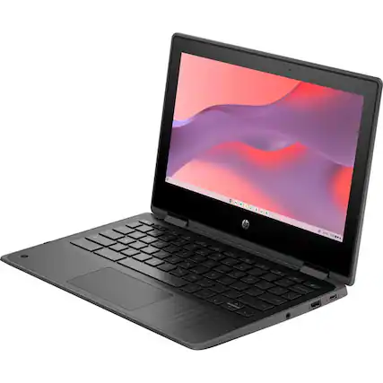 Front. HP - HP Fortis 11.6" HD 1366 x 768 2 in 1 Touchscreen Chromebook Intel Celeron N5100 8GB RAM 64GB eMMC Intel UHD Graphics - I - Unknown.