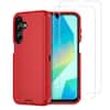 Front. Entronix - Entronix Galaxy A16 Bundle - Heavy Duty Case with 2 Clear Screen Protectors - Red.